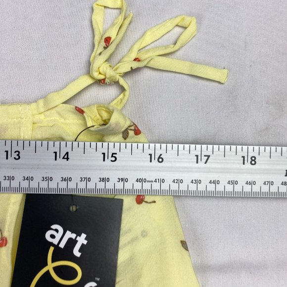 NWT Cherry Print Wrap Skirt Art Class Girls XXL (18) or Womens S/M Fruit Yellow - Picture 3 of 6